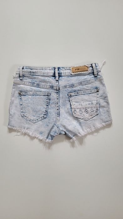 Shorty jeansowe z koronką XS