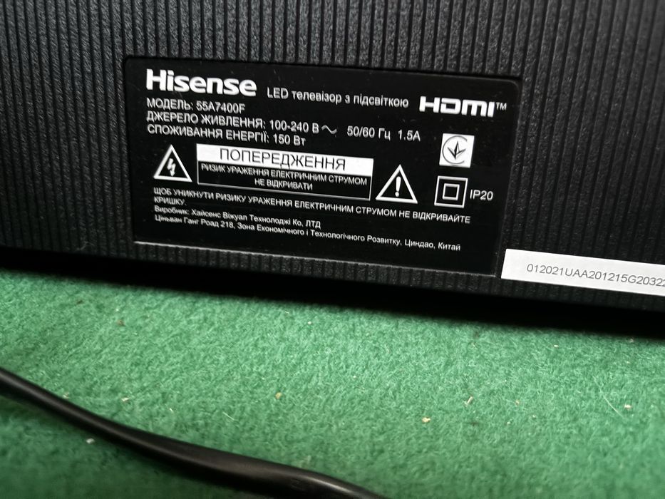 Телевизор hisense 55A7400F