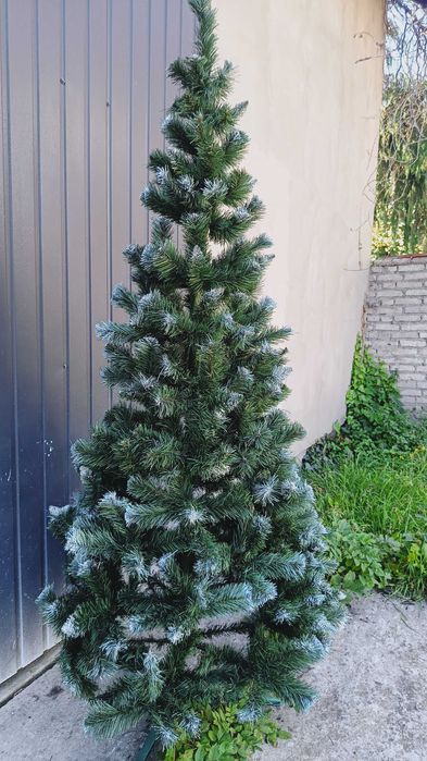 choinka sztuczna 2,20m z białymi końcami PROMOCJA OKAZJA