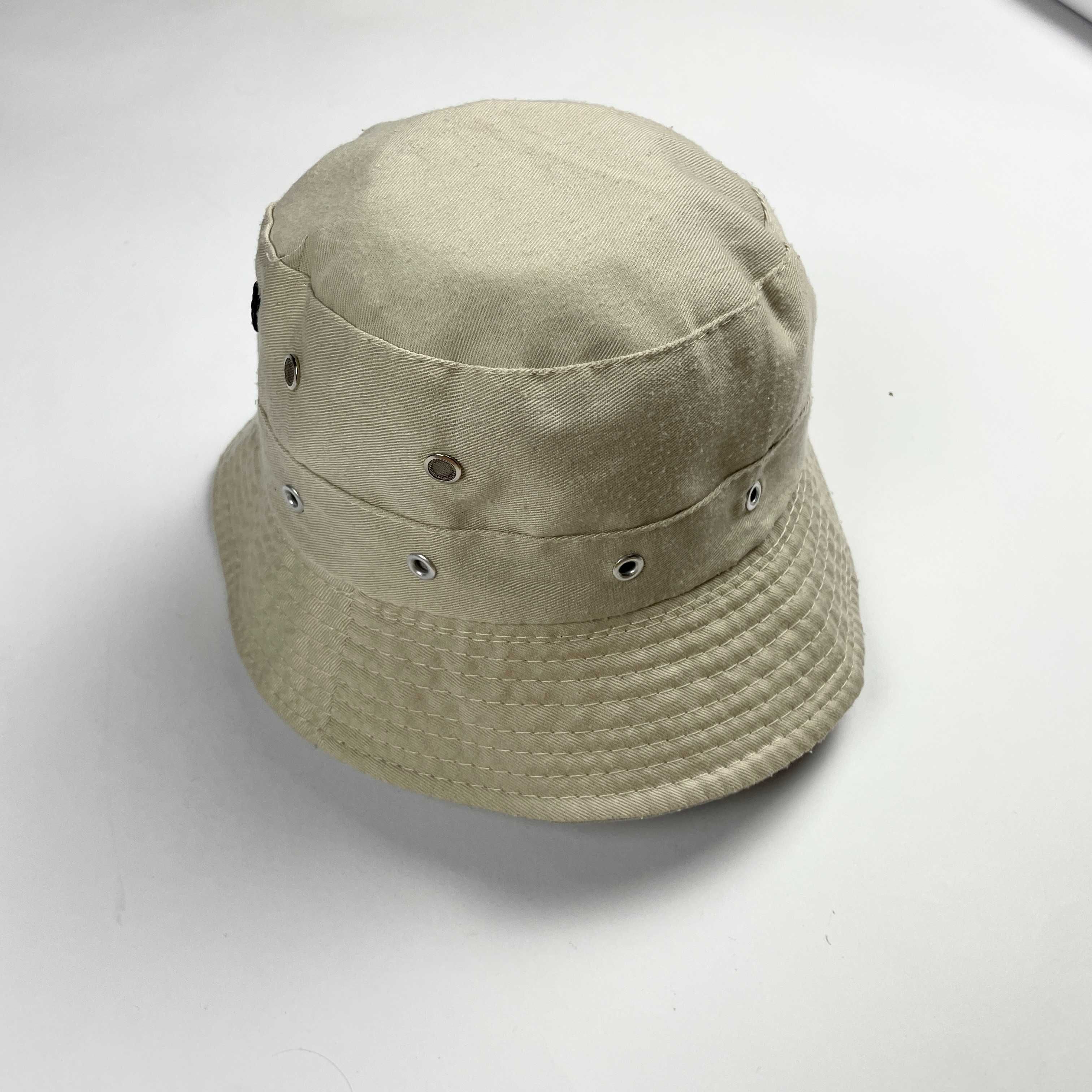 Vintage beżowy bucket hat kapelusz 90s 80s retro streetwear y2k