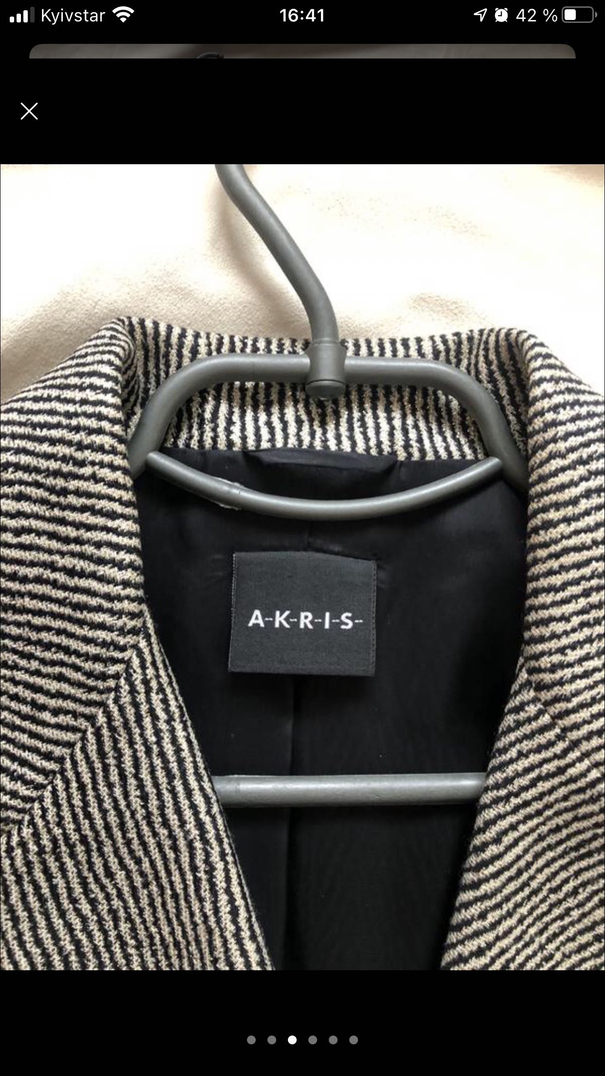 Люксовый брендовый пиджак от akris ( шерсть )