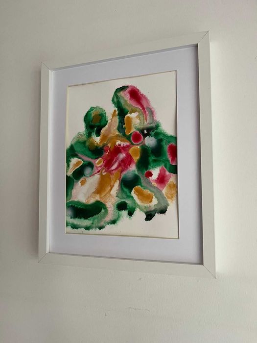 Pintura abstrata em acrílico