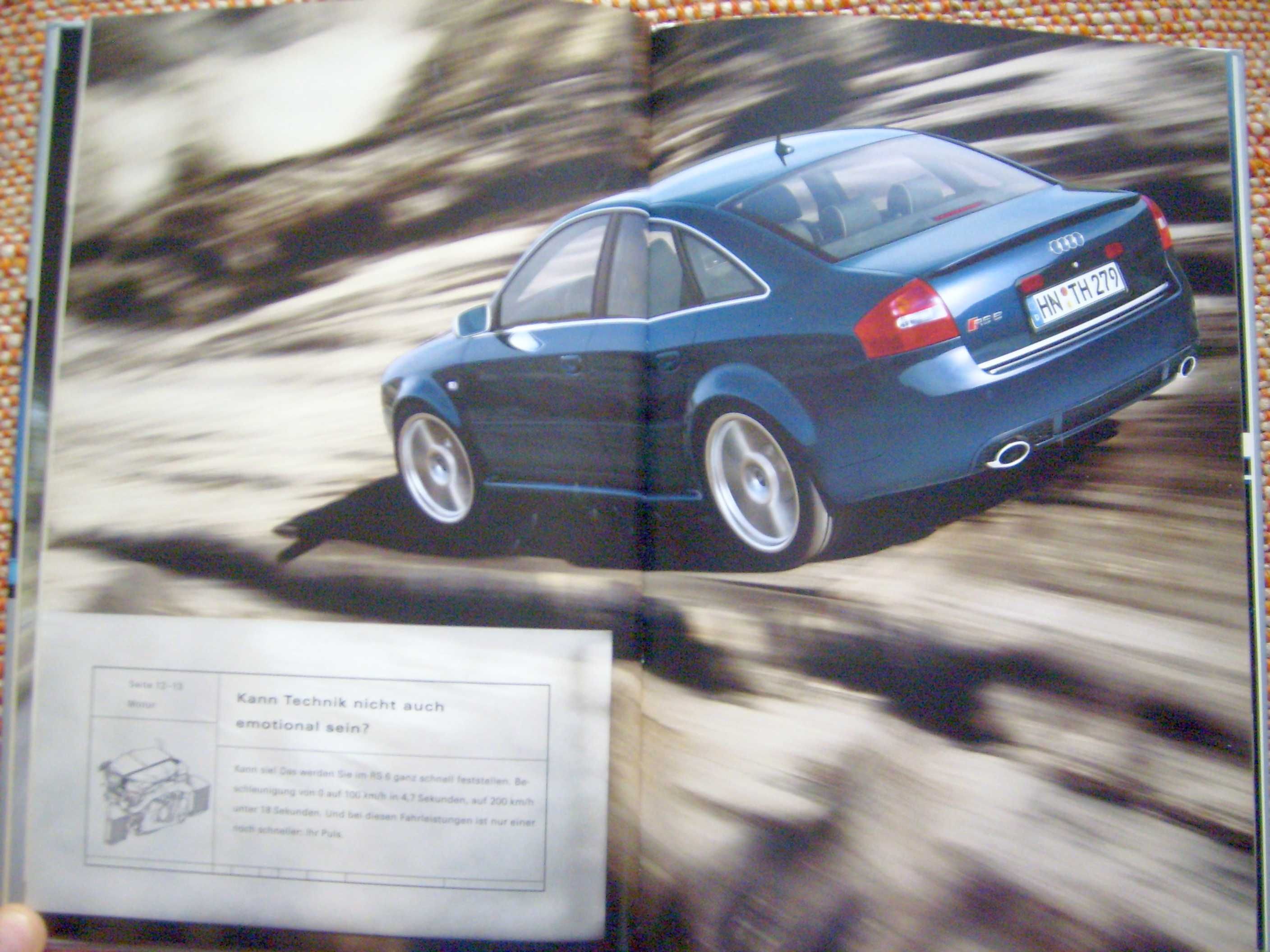 AUDI RS 6 / RS 6 Avant (A6/C5) 2003 prospekt Hard Cover 42 strony