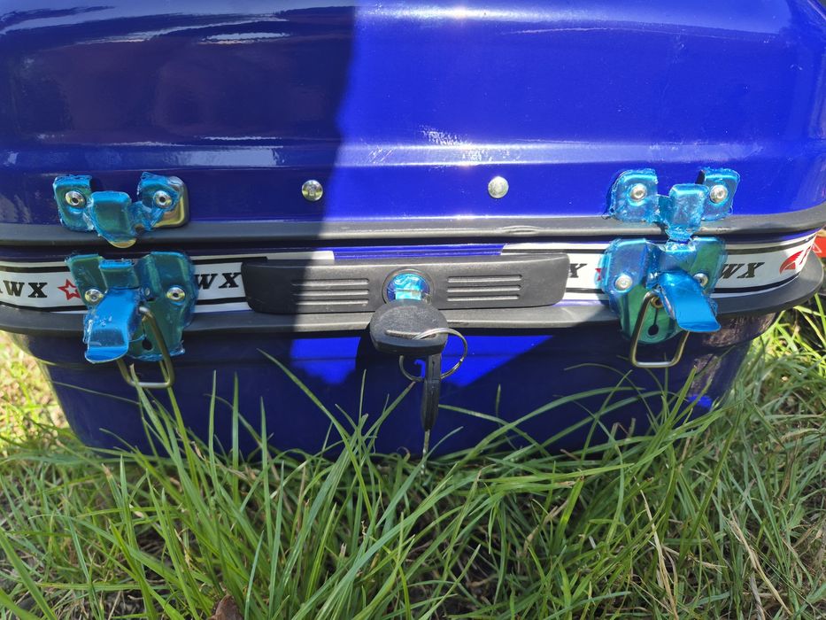 Багажник мото (кофра) DELTA залізна 

синя