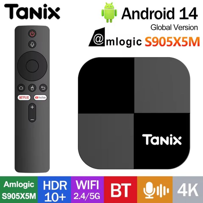 ТВ Приставки Tanix TX5, Plus, 4/32 Android 14 Налаштовані є другі