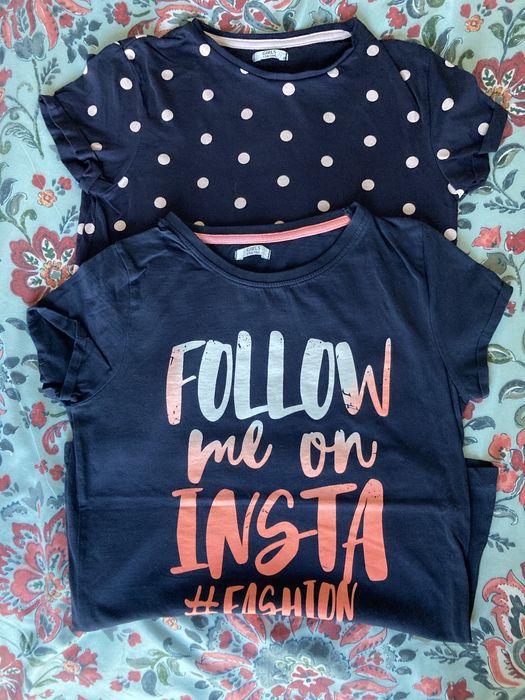 Zestaw 2 bluzeczek, koszulek na lato dla dziewczynki 158 164