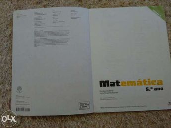 Manual escolar"Matemática" vol. 2 da disciplina de Matemática do 5°ano