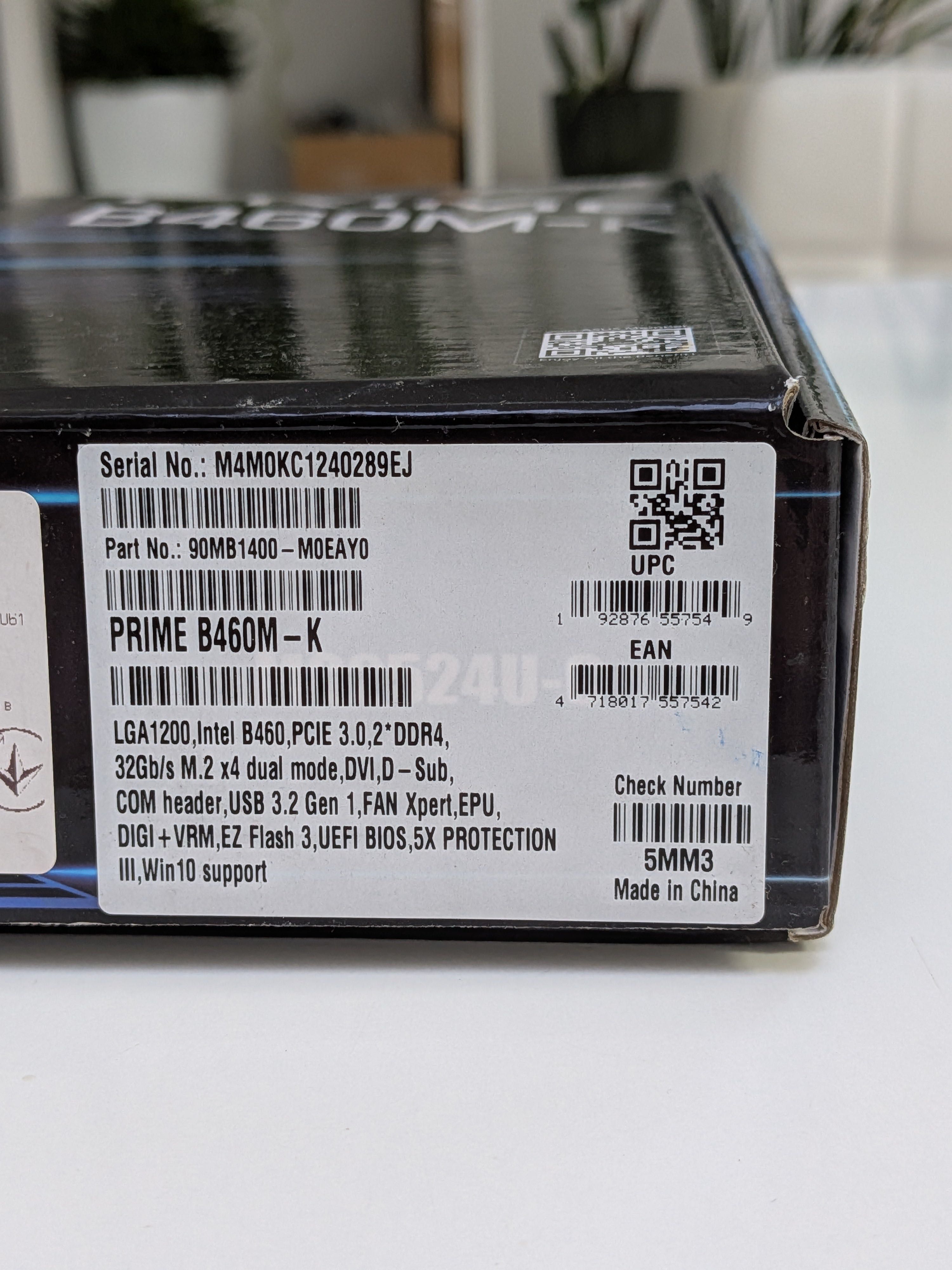Материнська плата Asus PRIME B460M-K LGA1200 B460 PCIE 3.0 2*DDR4