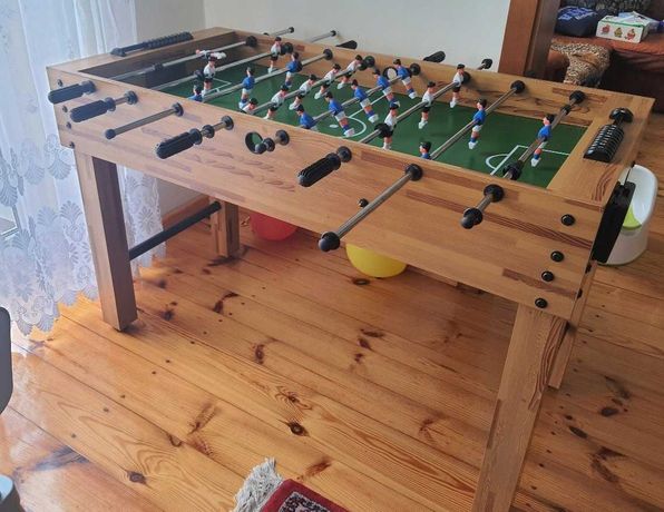 STÓŁ DO GRY W PIŁKARZYKI drewniany duży stół do piłkarzyków