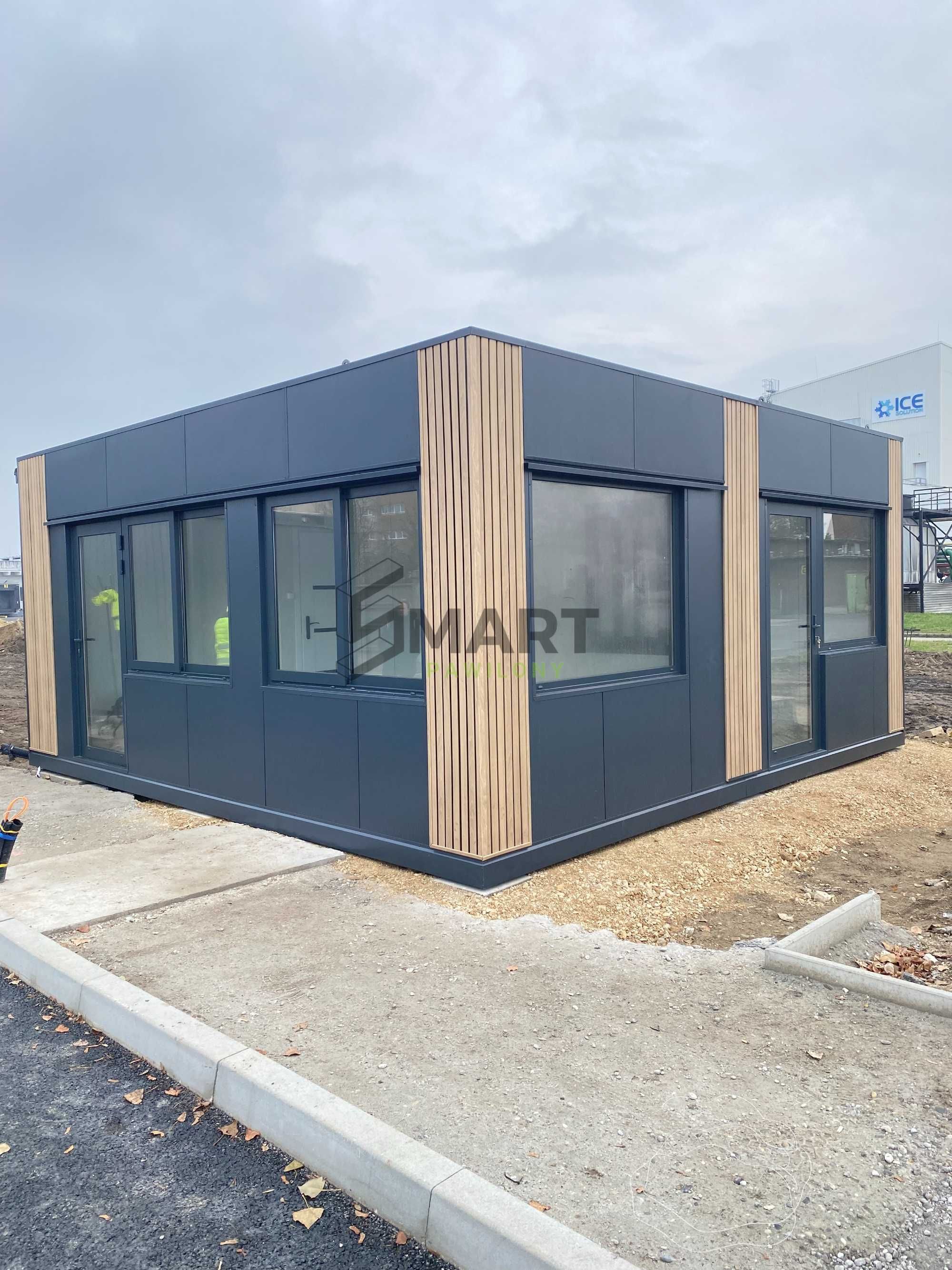 Kontener Biurowy Handlowy Usługowy Pawilon Mobilny Kiosk 6x3 7x3 8x3