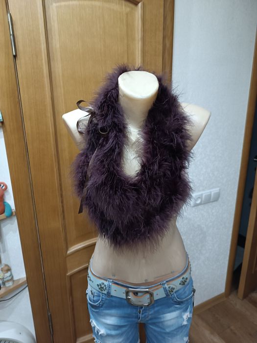 Шарф, боа, из страусиного пуха.