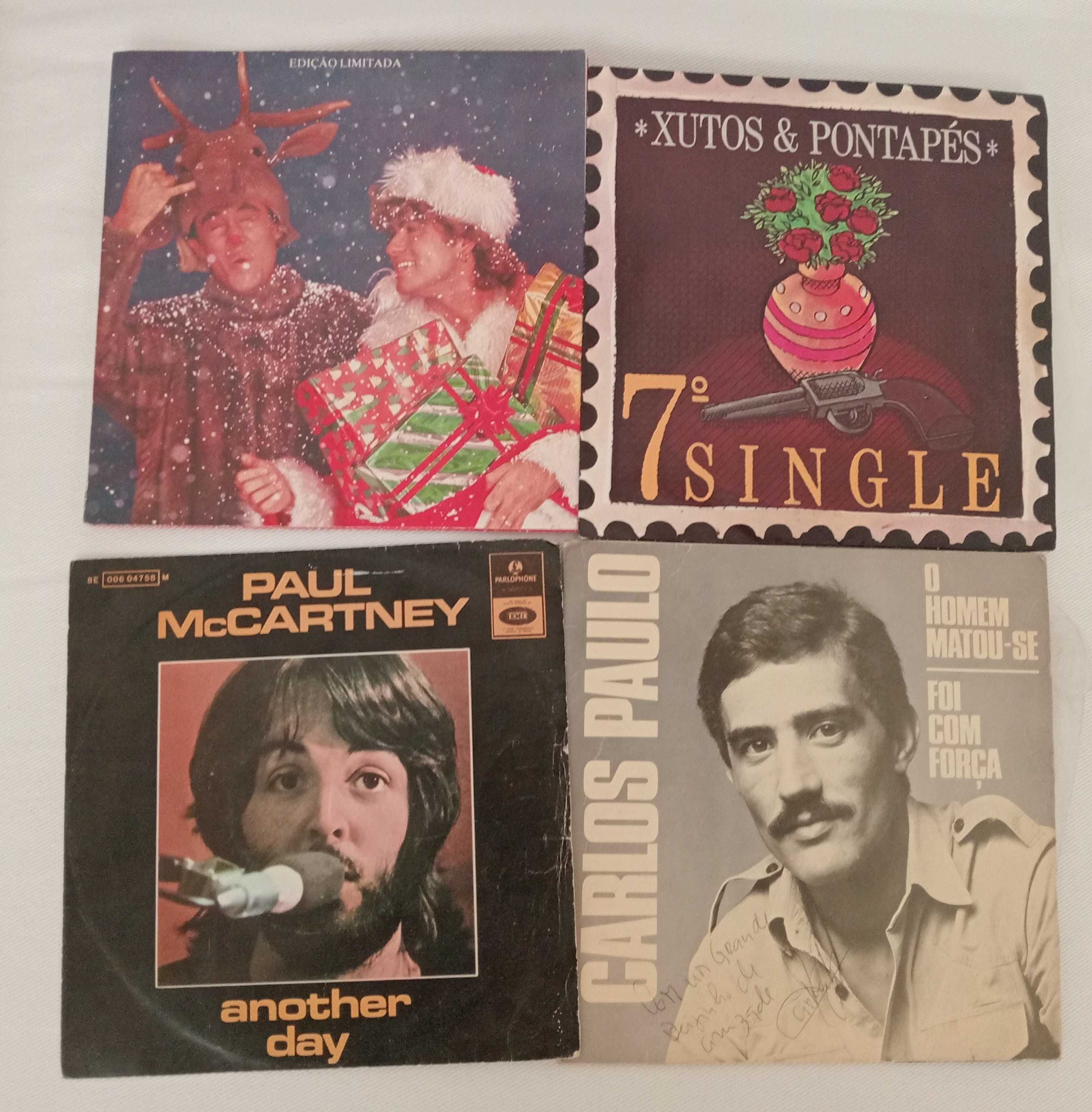 Conjunto 12 Singles 7'' Carlos Paulo Sylvie Vartan McCartney Xutos