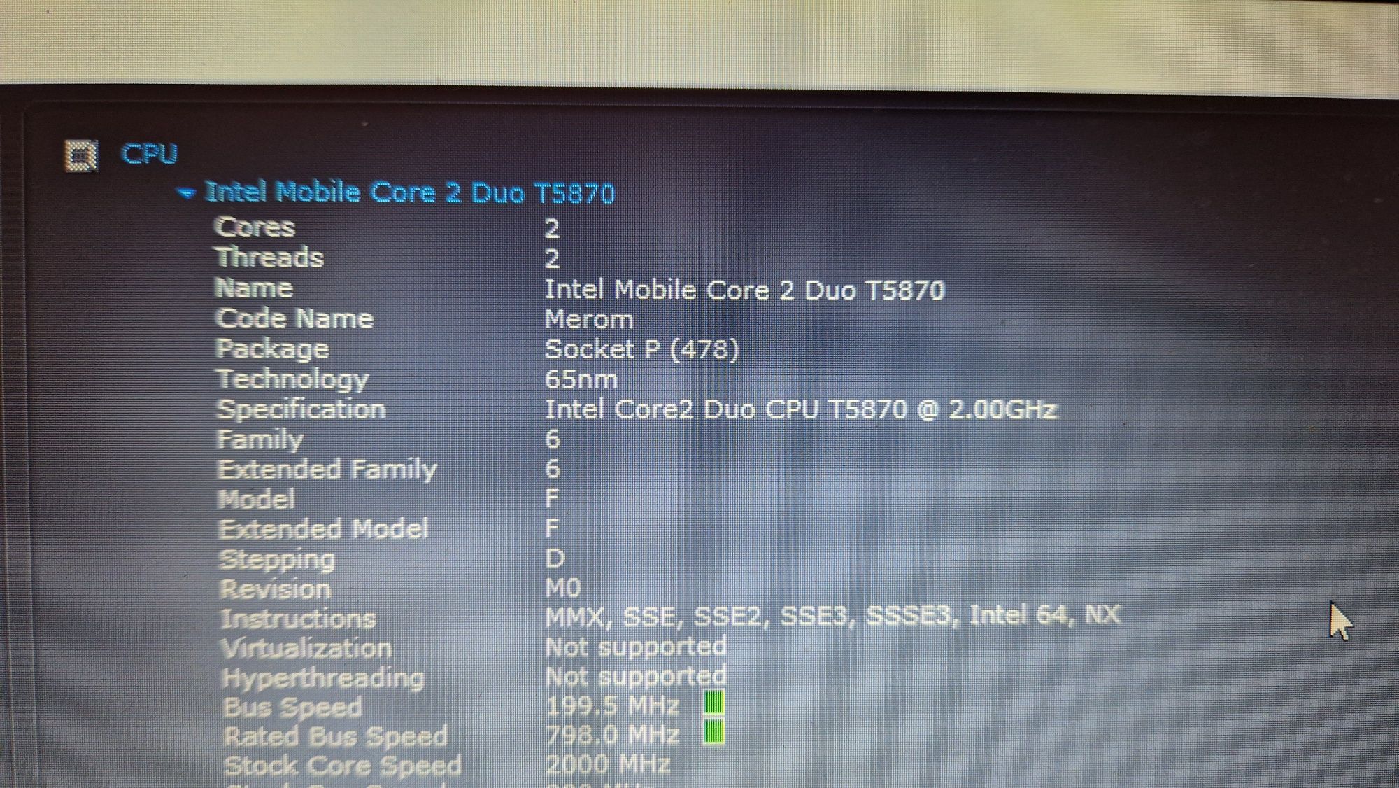 Portatil HP Compaq 610 Core 2 Duo T5870 4 GB SSD 256 GB