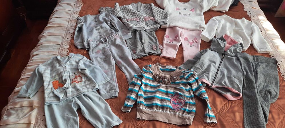 Ubranka dla dziewczynki zestaw paka ubran 86/92 kurtka