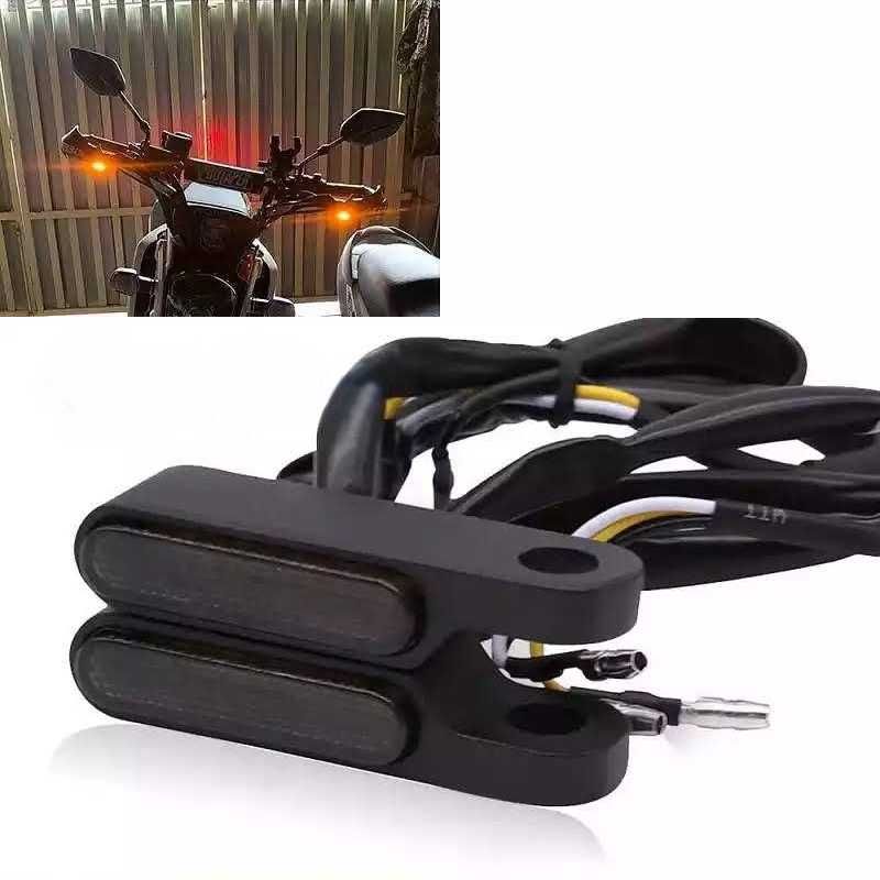 Par de piscas LED minimalistas cafe racer