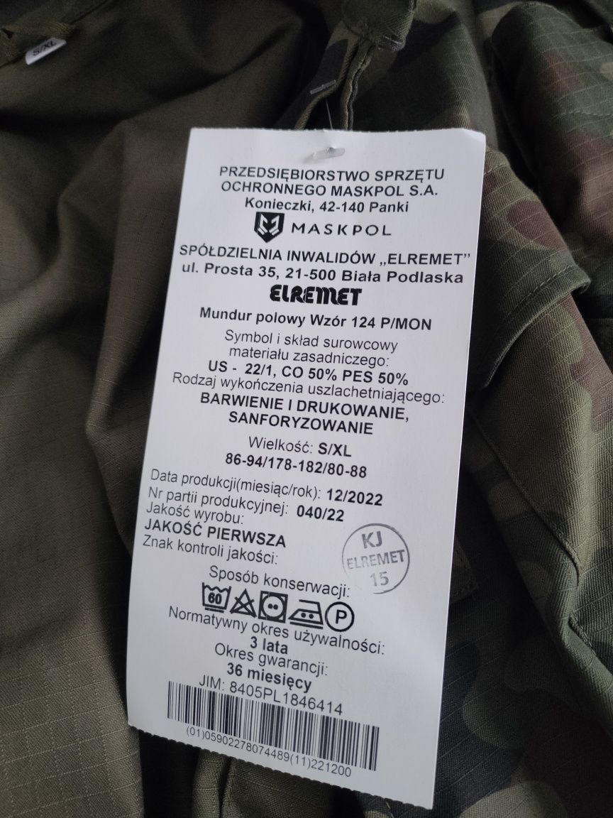 Wojskowy mundur polowy S/XL