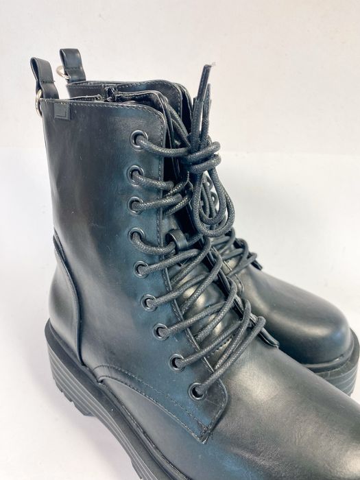 Emmshu Botas Com Plataforma Estilo Militar Bandit Black - 38 EU