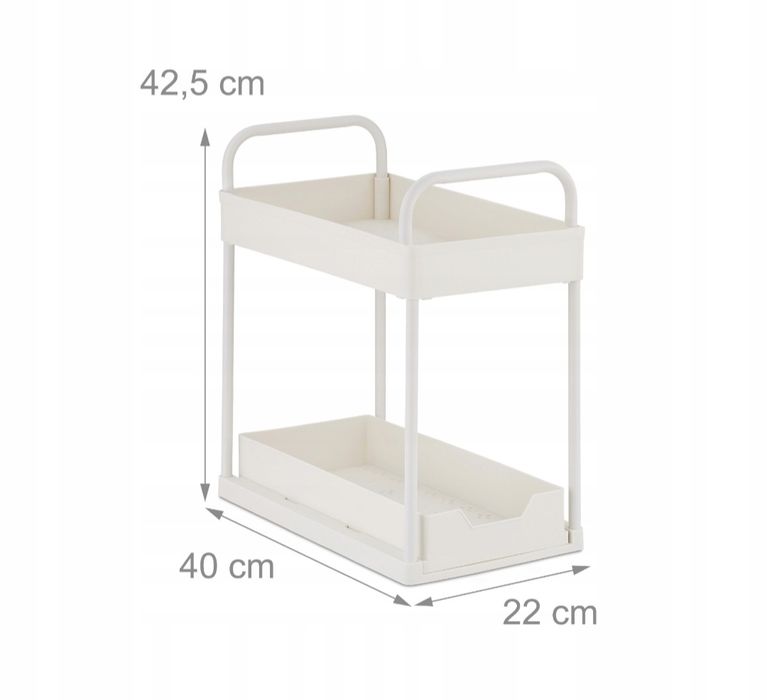 Półka regał organizer pod zlew pod umywalkę biały