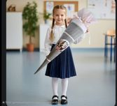 Personalizowana TYTA dla pierwszaka – ręcznie szyta, hand made róg