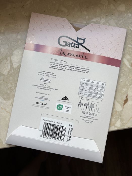 Rajstopy klasyczne 15 DEN Gatta Visone rozmiar S