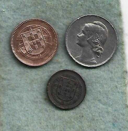 3 Moedas de Centavos Antigos.