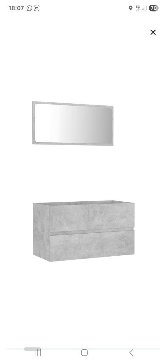 Movel WC 80 + Espelho novo