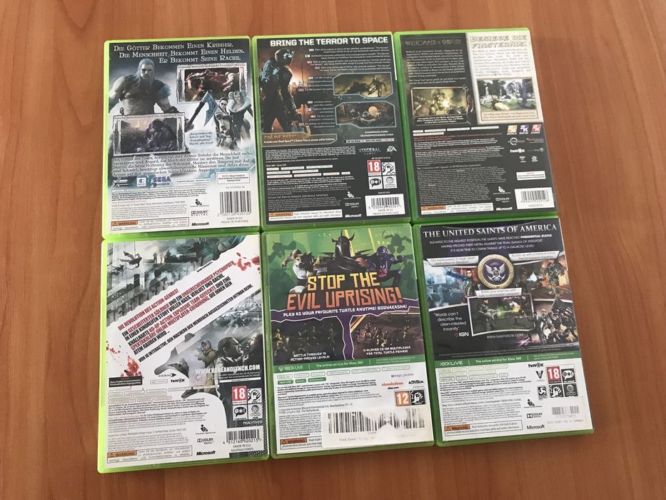 Лот 6 лицензионных игр XBOX 360 диски оригинал
