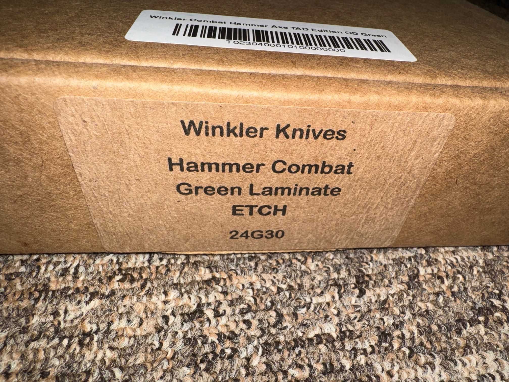 Winkler Knives TAD Edition Combat Axe Hammer OD Green