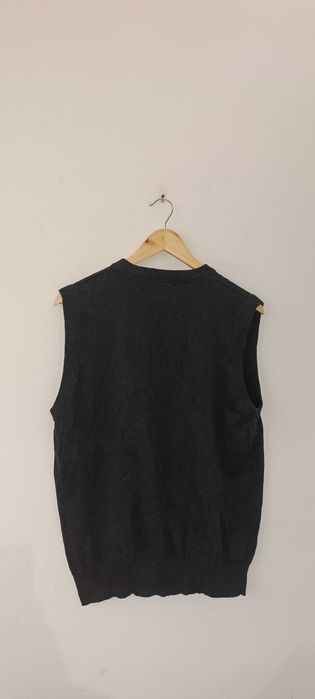 Bezrękawnik swetrowy męski U.S. Polo M bawełniany czarny