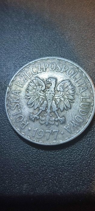 Moneta 1 zł obiegowa z 1977