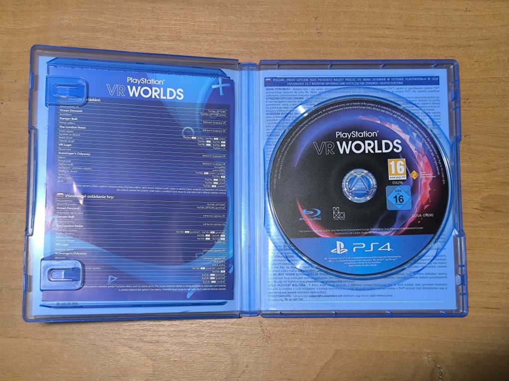 Диски для PSVR1 (Blood and Truth, Until Dawn, PS VR Worlds)