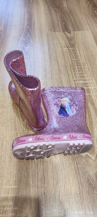 Kalosze Frozen Kraina Lodu różowe z brokatem