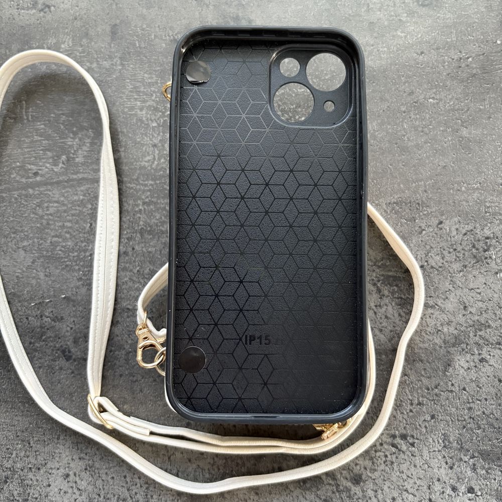 IPhone 15 etui case portfel kremowy