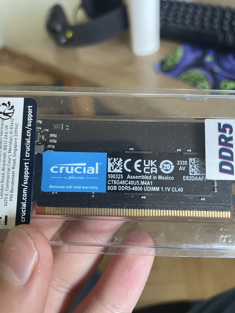 Оперативна пам’ять ddr5 8 gb 4800 від crucial