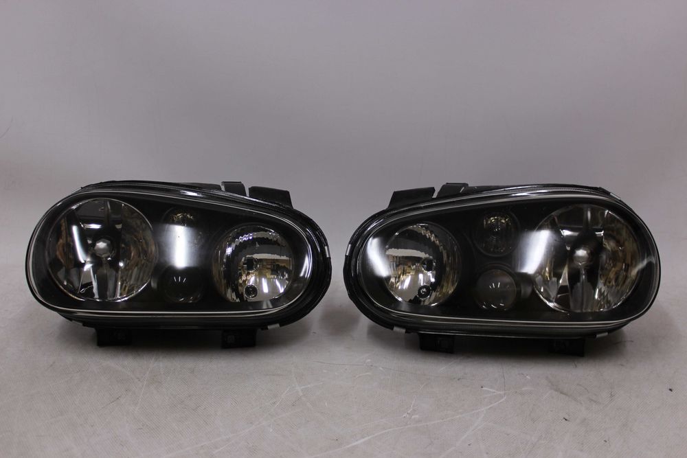 Reflektory lampy przednie przód VW GOLF 4 IV 97-03 CZARNE SMOKE IGŁA!