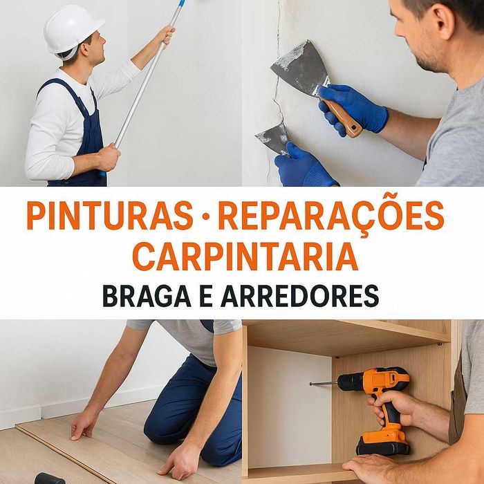 Serviços de pintura e carpintaria