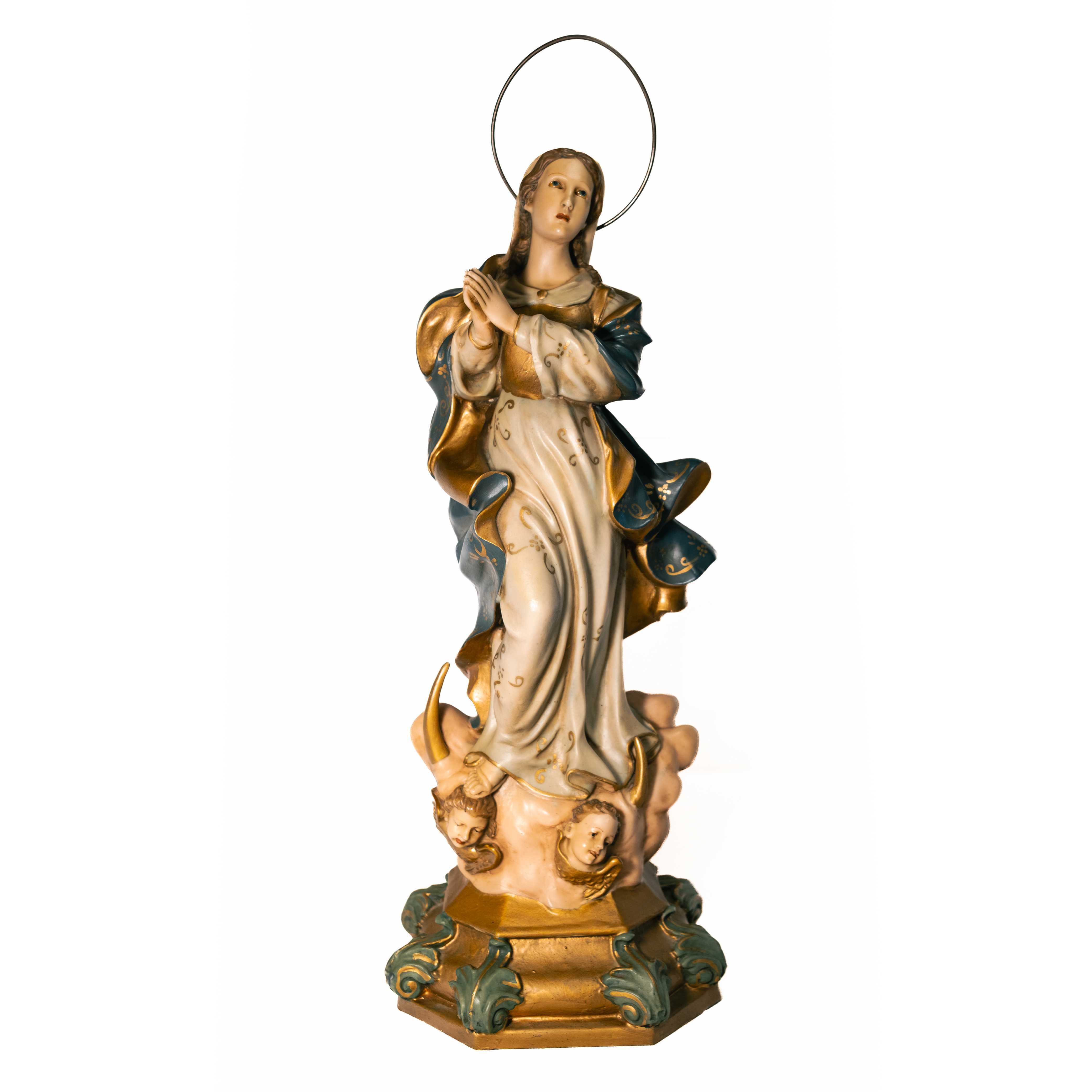 Nossa Sra da Conceição - 56cm altura - Figura artesanal em Marfinite