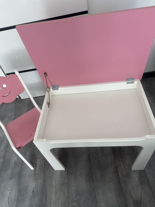 Zestaw krzeselko stolik dla dzieci drewniany