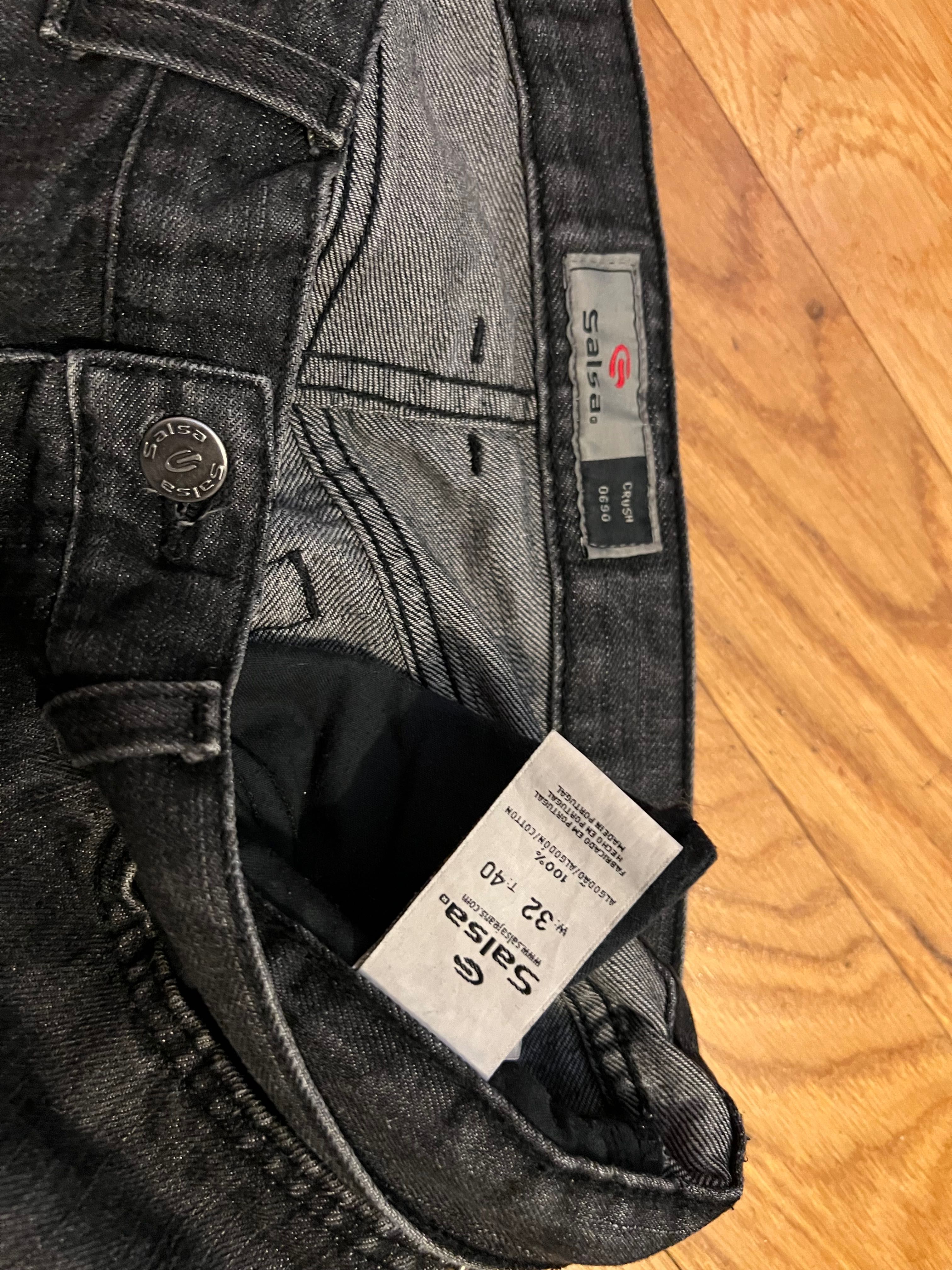 Calça Jeans Flare - Preto - Salsa -  L/40/12 Excelente estado