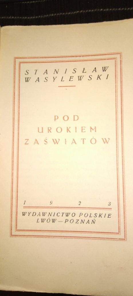 St. Wasylewski " Pod urokiem zaświatow"