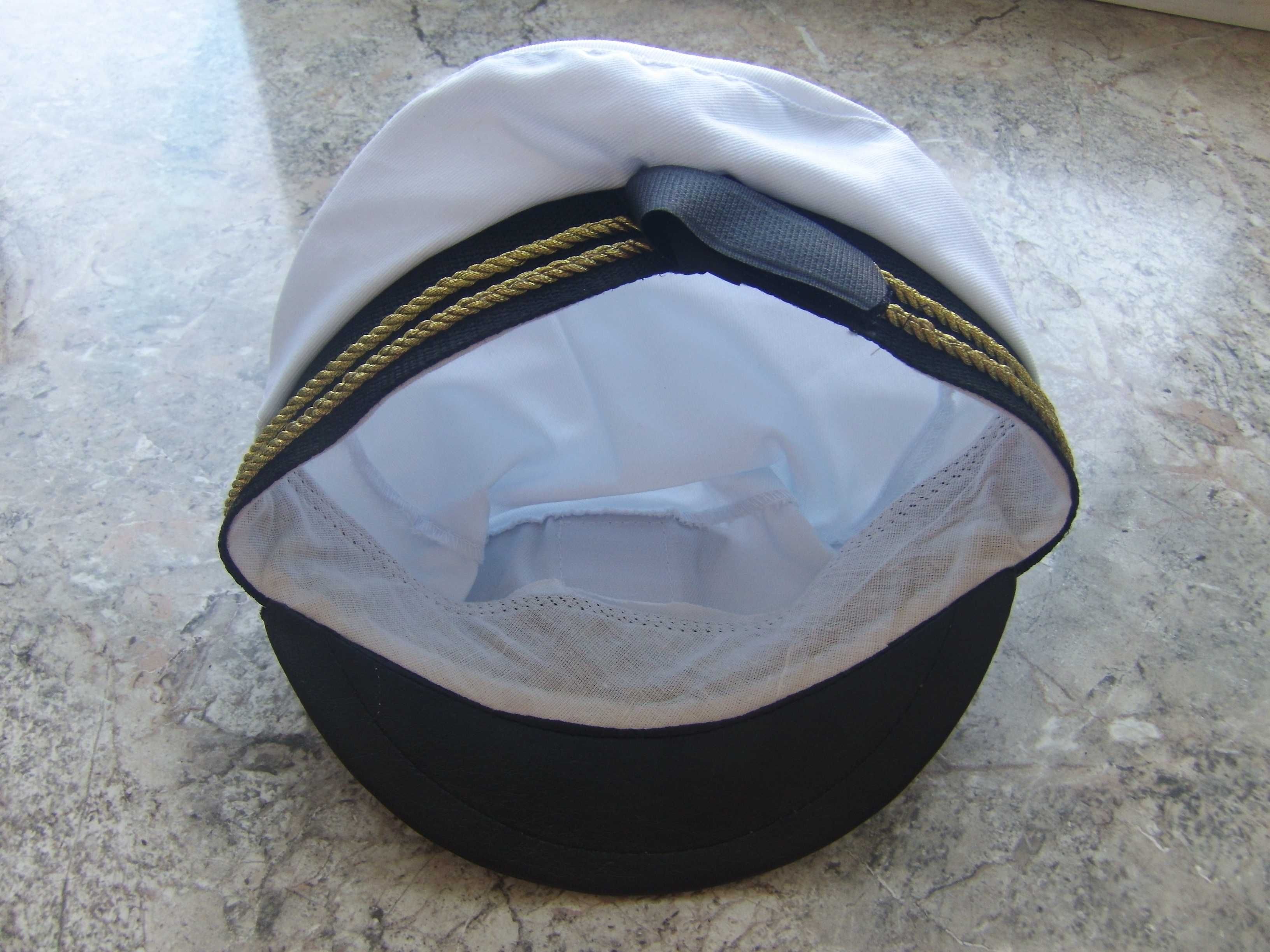 Панама кепка фуражка Капитан (якорь морская) белая для мальчика