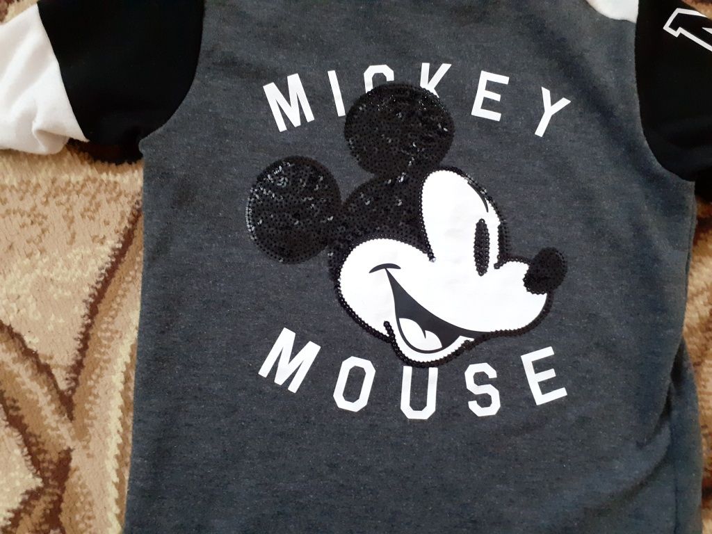Фірмова сіра худі,кофта,туніка Disney Mіккі Маус дівчинці р.134-140