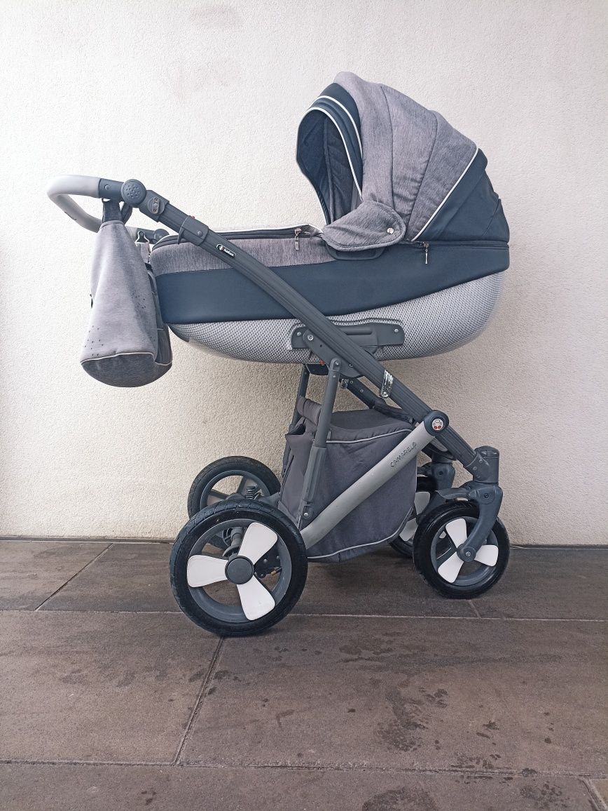 Wózek 3/1 camarelo canillo z fotelikiem cybex