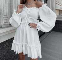 Муслиновое белое платье на девочку 158р