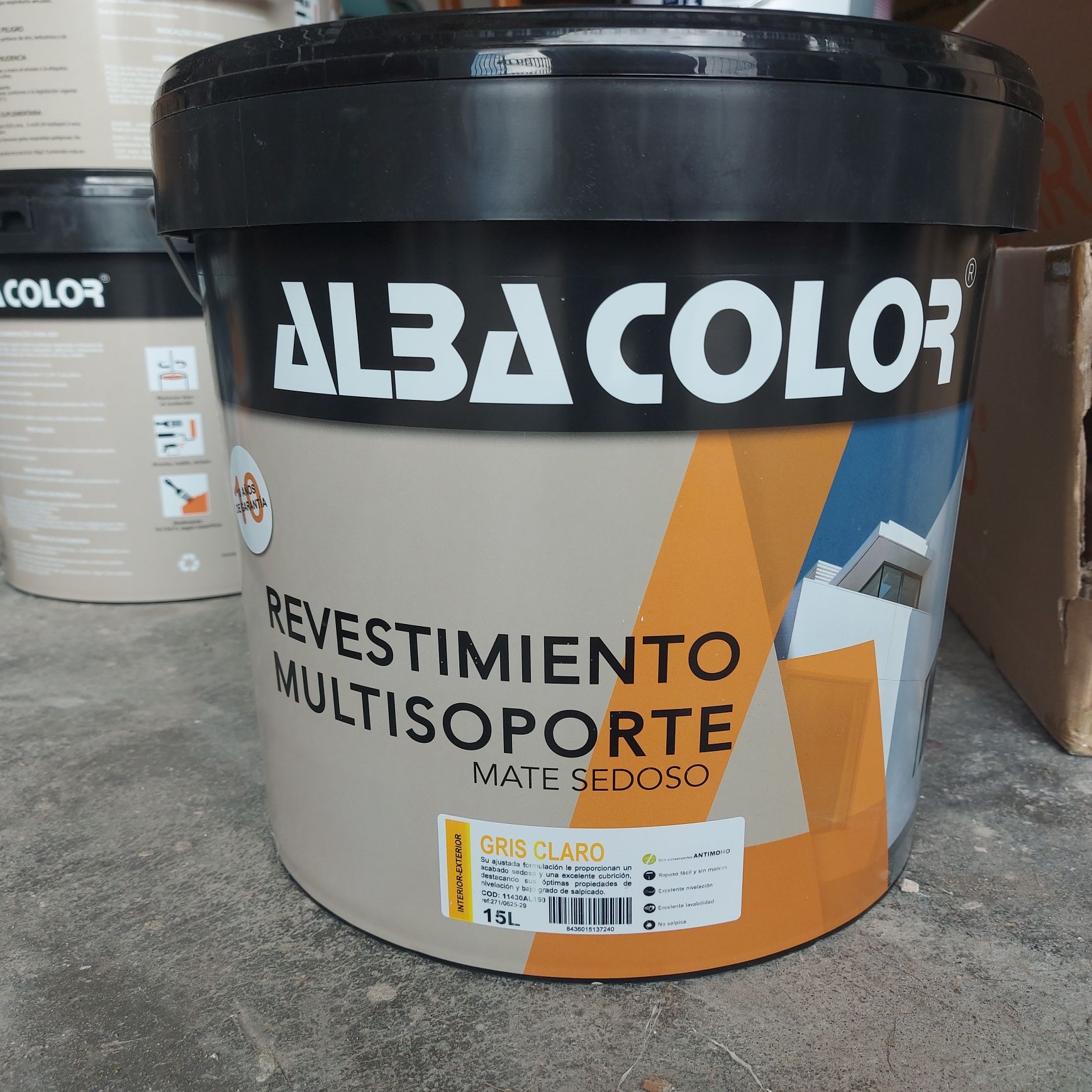 Latas de tinta acrílica Cinza Claro