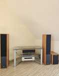 Zestaw audio , subwoofer koda, głośniki M audio, amplituner teac