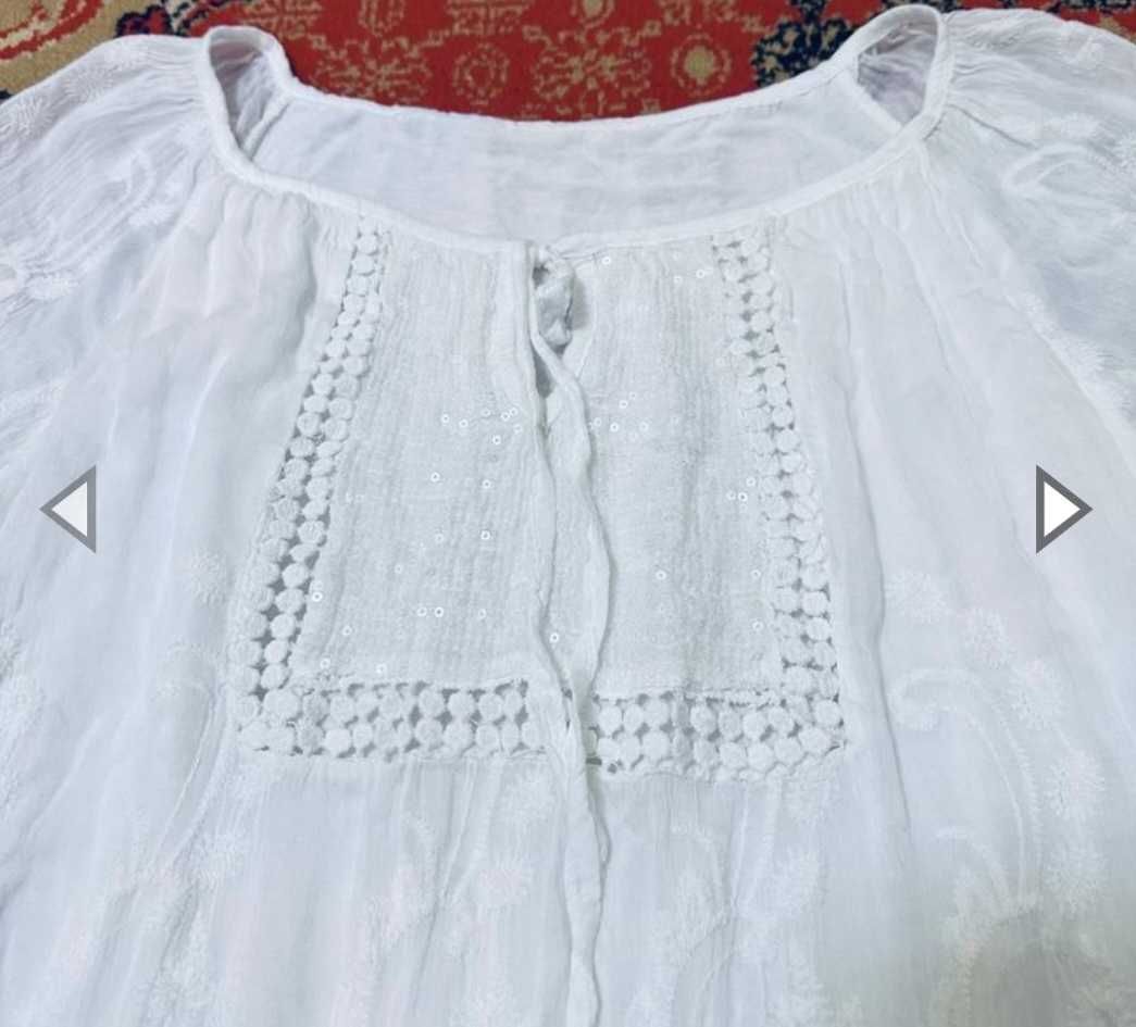 Ажурная летняя блузка s-m-l-XL. Италия