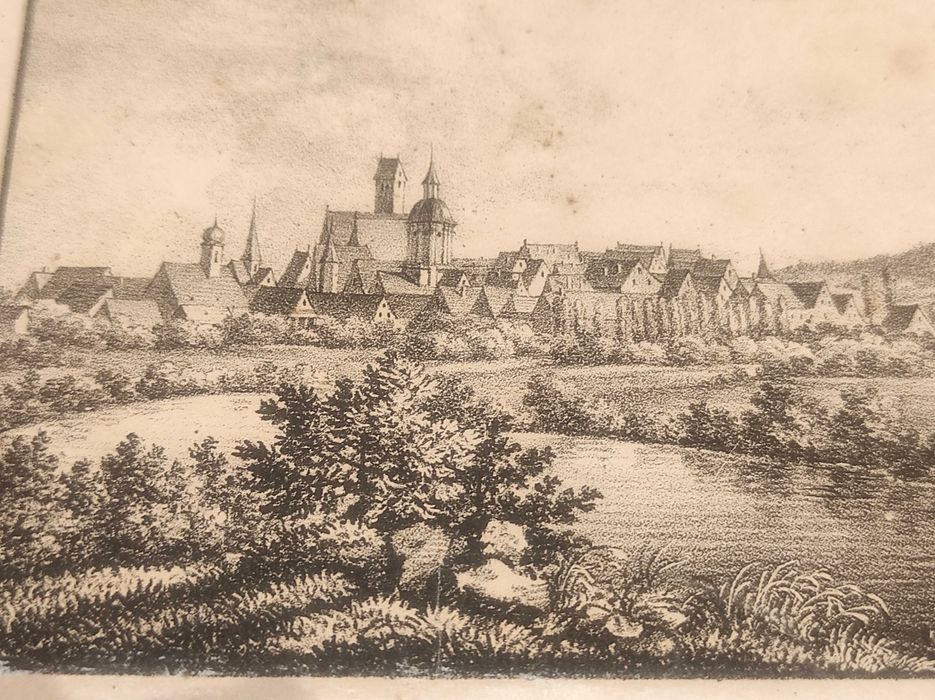 Rysunek nieznanego malarza „Riedlingen a.d.Donau um 1834”.