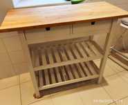 Ikea Forhoja carrinho de cozinha branco, 100x43cm