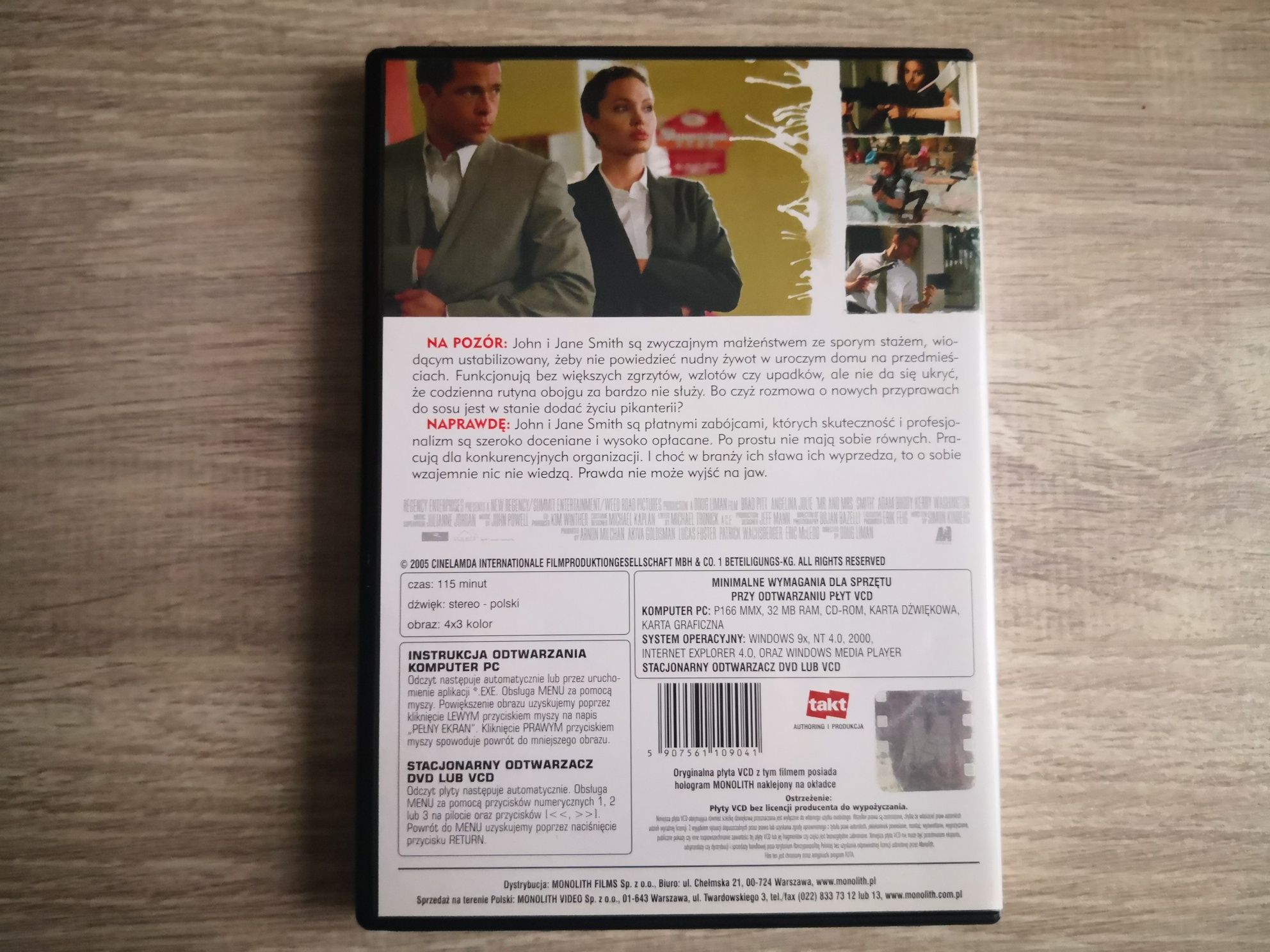 Film VCD : Pan i Pani Smith (Mr. & Mrs. Smith)